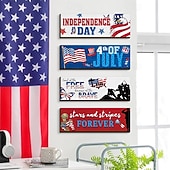  1 sada dřevěných cedulí s orlem k 250. výročí amerického Dne nezávislosti, vintage kulatý závěs na dveře, vlastenecká bytová dekorace s motivem USA, ideální pro 4. července, Den památky nezávislosti a