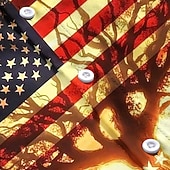  Herre 4. juli USAs 250-årsjubileum USAs flagg Livets tre Skjorte Sommerskjorte Skjorte med knapper Kortermet Patriotisk utendørs Ferie Sommer Vår Aftæpning 3D-utskrift krage skjorter Front One Lomme