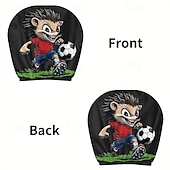 olcso 250. évforduló-2 db rajzfilmfigura, focimeccs mintás fejtámla huzat autóba, belső dekoráció, rugalmas kialakítás, univerzális illeszkedés, alkalmas napi ingázásra és családi kirándulásokra, tökéletes szórakoztató