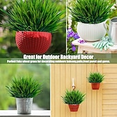 halpa Tekoplantit ja vihreys-20 kpl keinotekoisia ulkokasveja, tekonurmikkaa, vihreitä pensaita, UV-kestäviä keinotekoisia muovikasveja, puutarhakuistin ikkunalaatikon sisustus (ruoho)