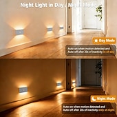 cheap Sensor Night Lights-2/4 Packs Stair Lights Indoor, RGB &amp; Warm White Motion Sensor Night Light, Color Changing Motion Sensor Light Indoor, Rechargeable Night Light for Stair,Hallway, Bathroom, Cabinet, Closet, Kitchen