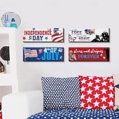  1 sada dřevěných cedulí s orlem k 250. výročí amerického Dne nezávislosti, vintage kulatý závěs na dveře, vlastenecká bytová dekorace s motivem USA, ideální pro 4. července, Den památky nezávislosti a