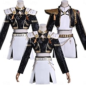 halpa Naisten puvut-Korealainen idoli inspiroima Poptähti Asu Naamiaisasut Virtuaalinen idoli for Naisten Aikuiset Halloween Karnevaali Suoritus Comic Con Anime-näyttely