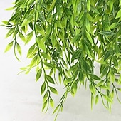 levne Umělé rostliny a zeleň-8 kusů umělé vrby, UV odolné plastové rostliny, zeleň, listy, umělá závěsná réva, umělý břečťan, pro domácnost, interiér, exteriér, zahradu, dveře, zeď, DIY, košík, výplň do květináčů, svatební,