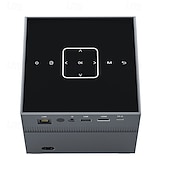 levne Projektory-Přenosný mini chytrý projektor s Wi-Fi a Bluetooth, 2 GB + 16 GB Android, 720p LCD displej s podporou 4K/8K, hlasové dálkové ovládání domácího kina pro hraní her a filmů, dárek pro fotbalové fanoušky