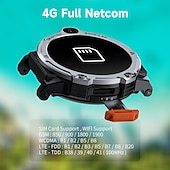 baratos Smartwatch-Relógio inteligente Lokmat Appllp 6 Pro de 1,54 polegadas com 4G LTE, pedômetro, lembrete de chamadas, monitor de sono, compatível com Android e iOS, unissex, GPS, chamadas em modo mãos-livres, controle de mídia, IPX-4, 51 mm.