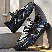 tanie Casualowe sneakersy-męskie buty sportowe typu adventure trail z wielokolorowymi paskami, oddychające i wytrzymałe, idealne na piesze wędrówki, sporty na świeżym powietrzu i do codziennego użytku