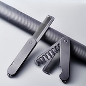 abordables Soins Personnels &amp; Santé-Peigne pliant multifonctionnel pour homme (1 ou 2 pièces), peigne à cheveux huilés, peigne à lisser, peigne à dents larges texturé, peigne de voyage pliable et portable