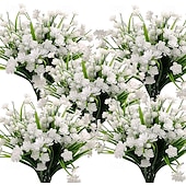 ieftine Flori Artificiale-20 de pachete de flori artificiale, plante artificiale rezistente la UV pentru exterior, jardinieră suspendată pentru interior și exterior, decor de grădină pentru casă, tufișuri de flori artificiale