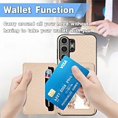 billiga 2026 Samsung Galaxy S26 Serien-telefon fodral Till Samsung Galaxy S26 S25 Edge S24 FE S23 S22 Plus Ultra A56 A36 A26 A16 A06 Skal Plånboksfodral med stativ Stötsäker TPU PU läder