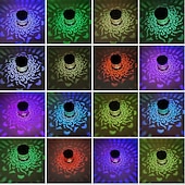ieftine Aplice de Exterior-1 pachet felinar solar suspendat pentru exterior, felinare decorative metalice de grădină, lumină LED alb cald, impermeabilă, iluminat peisagistic pentru masă, alee, petrecere, curte
