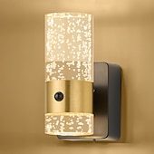 economico Luci notturne plug-in-Luce notturna a LED da parete intelligente con sensore di movimento, ricaricabile tramite presa elettrica. &amp;Lampada a LED per interni, attivata dalla luce, ideale per camera da letto, soggiorno,