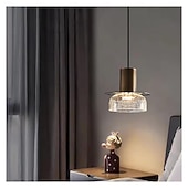 levne Design bubnu a kuželu-Kreativní závěsné světlo z prasklého skla, čiré jantarové, do jídelny, ložnice, baru, obchodu s LED diodami, nastavitelné, moderní