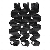baratos 1 pacote de fios de cabelo humano-12A Human Hair Bundle Body Wave Human Hair Bundle 1 Bundle 100g For Black Women
