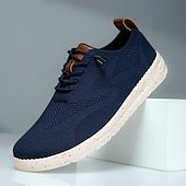 abordables Baskets Décontractées-Baskets décontractées kaki en maille pour homme, à lacets, respirantes, légères et confortables, idéales pour la marche au quotidien, les voyages, les trajets domicile-travail, les loisirs de plein air, les activités du week-end et le sport. Style décontr