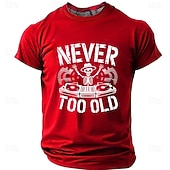  Férfi Zene Vicces Póló Rövid ujjú póló 3D nyomtatás Terített nyak Ing Divat Napi Napi Utca Medence Fekete Rubin Nyár Tavasz Ruházat S M L XL XXL XXXL