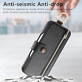 abordables 2026 Samsung Galaxy S26 Serie-teléfono Funda Para Samsung galaxia S26 S26 Plus S26 Ultra Tarjetas billetera Gire la tapa Cremallera con correa de muñeca Caballete Retro TPU Cuero de PU