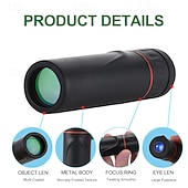 economico Telemetri e telescopi-Telescopio monoculare ad alta potenza 2000x25 con adattatore per smartphone, monoculare tascabile compatto e impermeabile per adulti e bambini, ideale per birdwatching, caccia, campeggio, viaggi e