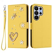 economico 2026 Samsung Galaxy S26 Serie-telefono Custodia Per Samsung Galaxy S26 S26 Plus S26 Ultra per Donna Ragazza con Supporto Slot per Carte Fiore Floreale TPU Pelle PU