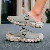 economico sandali da esterno-Sneakers casual da uomo verdi senza lacci: scarpe leggere e traspiranti, ideali per passeggiate all'aperto, viaggi e per tutti i giorni.