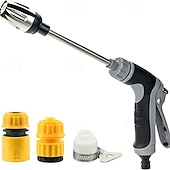 Χαμηλού Κόστους Εργαλεία Καθαρισμού Οχήματος-Πιστόλι ψεκασμού νερού υψηλής πίεσης για λάστιχο κήπου, ρυθμιζόμενο ακροφύσιο πλύσης υψηλής πίεσης με συνδέσμους για πλύσιμο αυτοκινήτων, αίθριο, καθαρισμό πεζοδρομίων, ψεκαστήρας βαρέως τύπου για