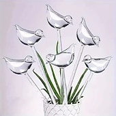 baratos Água &amp; Rega-Conjunto de 6 regadores automáticos em formato de pássaro, ideais para regar flores em casa. Design com saída estreita, dispositivo de rega automática, aplicável a plantas em vasos, jardins e