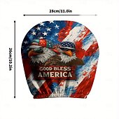 abordables 250º Aniversario-2 fundas para reposacabezas de coche con diseño de bandera estadounidense, con estampado de estrellas y rayas rojas, blancas y azules, ajuste universal, fácil de limpiar, suave y cómoda, ideal para