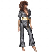 cheap Outfits-Set Retro Vintage 1970s Blouse / Shirt Hippie Disco Fancy Dress Women's Halloween Carnival Music Festival Retro Theme Party Adults' Blouse Pants