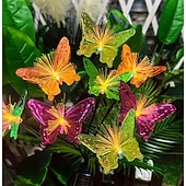 お買い得  経路ライト＆ランタン-ソーラーライト バタフライガーデンデコレーション 揺れるソーラーバタフライライト 屋外用 ガーデンパティオ ヤードポーチ クリスマス 花壇 デコレーション 家へのギフト