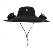 cheap Camping Lights &amp; Lanterns-2026 New Solar-Powered Outdoor Sun Hat with Dual Fans, Digital Battery Display, Wide Brim, Lightweight Breathable Cap for Hiking, Fishing, Camping, Travel, Beach, Summer