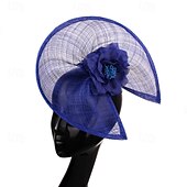 economico Fascinatori-Fascinator Lino Matrimonio Compleanno Elegante Vintage Con Fiore Tulle Copricapo Copricapo