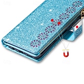 cheap 2026 Samsung Galaxy S26 Series-Phone Case For Samsung Galaxy S26 S26 Plus S26 Ultra Wallet Case Zipper Full Body Protective Kickstand Color Gradient sky PU Leather