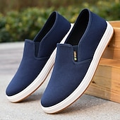 お買い得  スリッポンカジュアルシューズ-メンズスリッポンカジュアルシューズ - 快適で通気性に優れたデザインで着脱が簡単で、カジュアルな外出、週末の冒険、普段履きに最適です。