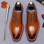 abordables Chaussures de Costume Classiques-Chaussures derby classiques pour hommes, 100 % cuir de première qualité, finition polie, confortables et élégantes, idéales pour les affaires, les mariages et les occasions formelles.