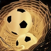 abordables Alimentación por batería-1 cadena de luces LED de 2 m y 10 ledes para balón de fútbol: luces LED de interior con caja de batería, luz cálida, luz blanca y opciones de luz de colores para sala de estar, dormitorio, fiesta y