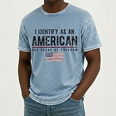  4. července 2026 250. výročí pamětního dne pánské vlastenecké vintage retro patriotské americké vlajky tričko s krátkým rukávem Crew Neck casual
