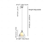 cheap Drum &amp; Cone Design-Sunset Pendant Light – Ribbed Glass Shade With Chrome technique