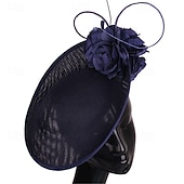economico Fascinatori-Fascinator Poliestere Matrimonio Vintage Carino Retrò Con Floreale Copricapo Copricapo