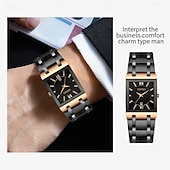 Χαμηλού Κόστους Ρολόγια Quartz-Ρολόι ανδρικό, λουράκι από ανοξείδωτο ατσάλι, λατινικοί αριθμοί, μεγάλο καντράν υψηλής ευκρίνειας, οθόνη ημερολογίου, πολυλειτουργικό, πολυτελές ανδρικό ρολόι, τέλειο δώρο για γενέθλια φίλων,