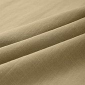 billige Klassisk-Herre Linskjorte Sommerskjorte Uformell skjorte Skjorte med bandkrage عادي Avslappet Strand Svart+Grå+Grønn Svart+Hvit+Grå svart+hvit+grønn svart+khaki+grønn Kortermet Høy krage Vår sommer Sommer Klær