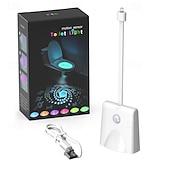 baratos Luzes de Decoração de Quarto-Luz de vaso sanitário com sensor de movimento, 16 cores e projeção de estrelas, luz noturna de LED recarregável para banheiro, presente divertido para mulheres, homens, meninas e meninos.