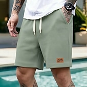 economico pantaloncini felpati 3d da uomo-Per uomo Gesù Stampa lettera Pantaloncini Waffle Pantaloncini casual Pantaloncini strutturati Misura del girovita medio Moda Casual Quotidiano Vacanza Coulisse elastica in vita Pantaloncini con tasche