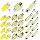 economico Faretti a LED-Kit di 24 lampadine a LED per interni auto, set da 194 T10 DE3175 578, lampadine da 31 mm e 42 mm, luci di ricambio per interni auto, luci targa, luci laterali, luci di svolta, luci del bagagliaio