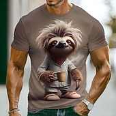  Per uomo Animale Divertente Juase Maglietta Manica Corta maglietta Stampa 3D Girocollo Camicia Esagerato Designer Feste Ferie Blu Marrone Cachi Estate Primavera Abbigliamento S M L XL XXL XXXL