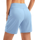 economico Pantaloncini Bermuda-Per donna Bermuda Chinos Shorts Vacanza Streetwear Casual Corto Vita media Tinta unica Tasca Fascia Elastica Comodo Traspirante Elasticizzato Quotidiano All'aperto Palestra Verde acqua Nero Rosa