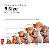 رخيصةأون نمط الحيوان-دمية قرد صغيرة محشوة مستوحاة من قصة حديقة حيوان اليابان - هدية على شكل قرد صغير محشو، قرد مع حيوان محشو، هدية قرد رائجة