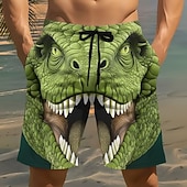  Per uomo Animale Coccodrillo Fantasia "Cartone 3D" Costumi da bagno Pantaloncini da mare Pantaloncini da Surf Misura del girovita medio Divertente Vacanza al Mare Tasche Laterali fodera in rete