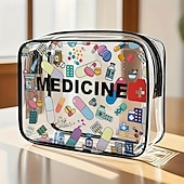 olcso poggyász és utazási tárolás-1/2 db-os nagy kapacitású kozmetikai tárolótáska cipzárral, hordozható sminkszervező nőknek és lányoknak, utazó piperecikkek kis pvc sminktasakkal