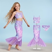 economico Costumi per bambine-Sirena Principessa Vestito Costumi da bagno Film Cosplay for Ragazze Bambini Mascherata Feste Ferie Festival