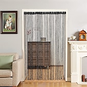 お買い得  ブラックアウトカーテン-出入り口用のストリングカーテン、キラキラビーズカーテン、ドア、タッセルビーズ、吊り下げフリンジ、ヒッピー、吊り下げパティオタッセルスクリーン、部屋の装飾、窓、壁の背景、ドア